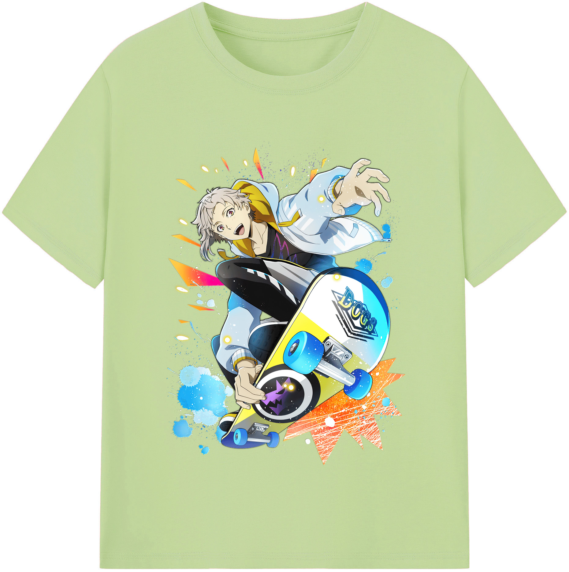 （画像用） 文豪ストレイドッグス Bungo Stray Dogs 綿100％半袖Tシャツ（フロントプリント）